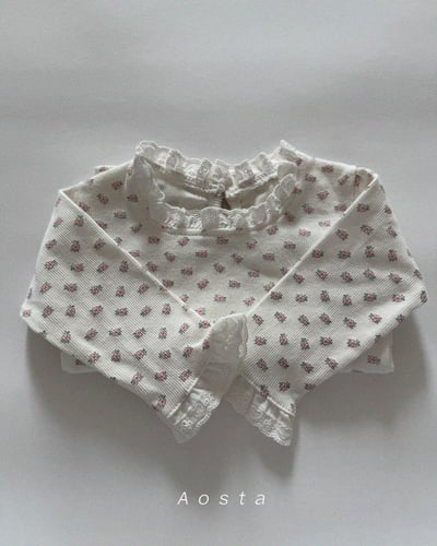 AOSTA43｜(6m-5y) 蕾絲滾邊碎花上衣4