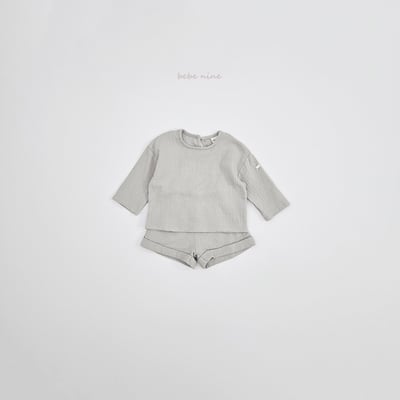 bebe nine25  (65-115) 2色棉麻素面套裝14