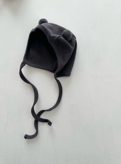 MONBEBE14｜(3m-12m) 毛球綁帶帽8