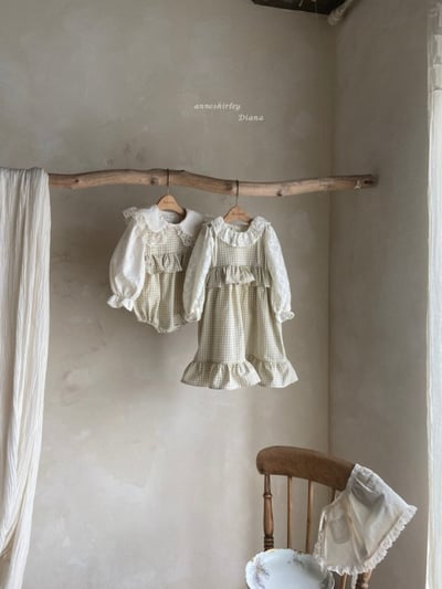 Anne Shirley03｜(1y-5y) 1色格紋綁帶荷葉洋裝5