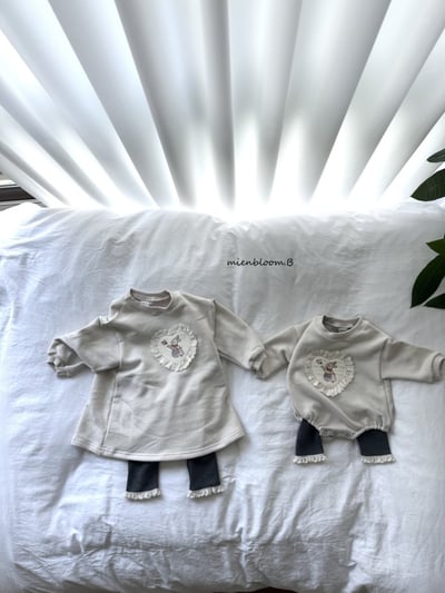 Bloom.b11｜(0m-24m/85cm-125cm) 蕾絲小兔花布包屁衣/洋裝3