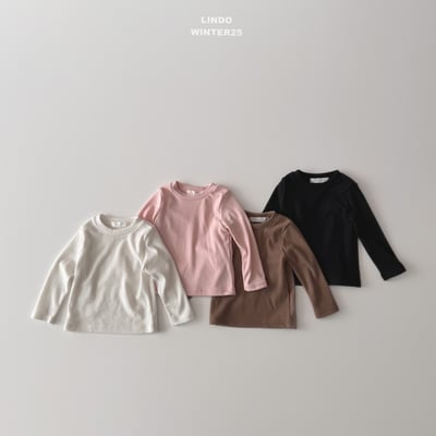 Lindo45｜(80cm-125cm) 基本款圓領素面上衣4