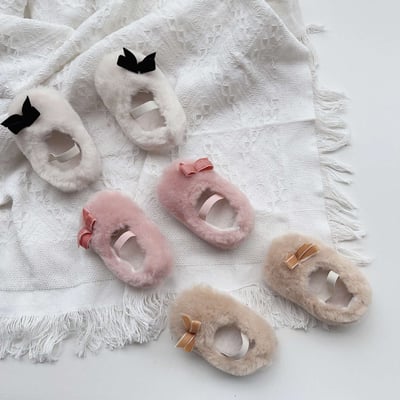 毛毛蝴蝶結絨學步鞋9