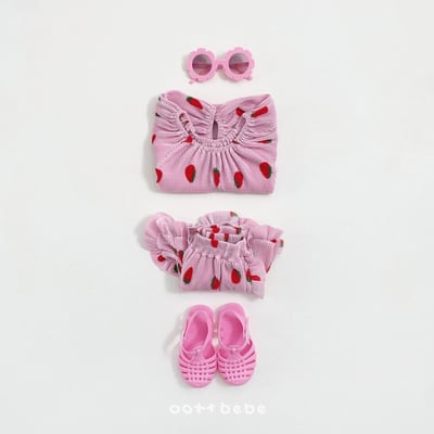 Oottbebe09｜(1y-7y )  草莓百摺套裝12