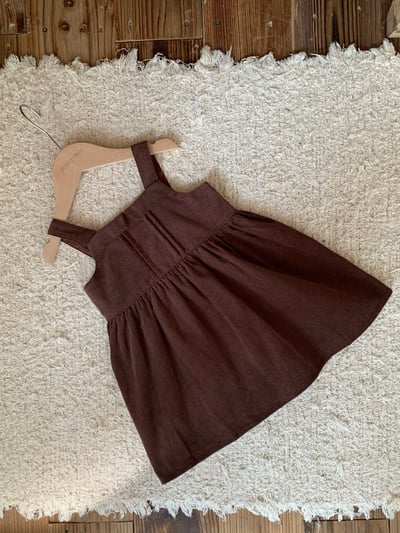 JE589｜(73cm-120cm) 燈芯絨背心洋裝/碎花荷葉上衣14