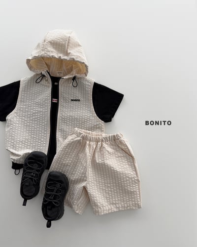 Bonito02｜(75cm-125cm) 2色帥氣連帽拉鍊背心5