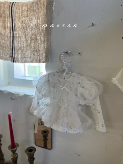 Marron50｜(1y-6y) 印花薄紗背心上衣11