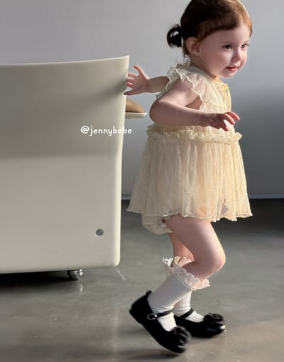 JE705｜(66-90cm) 法式蕾絲洋裝包屁衣3