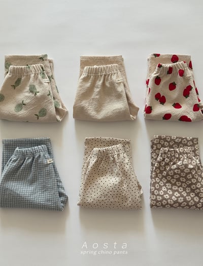 AOSTA41｜(6m-5y) 印花直筒長褲3