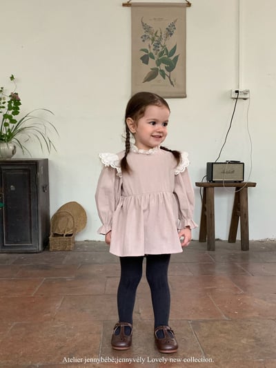 JE577｜(66-90cm) 蕾絲領飛袖包屁裙24