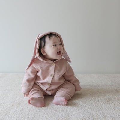 LEMONADE08｜(55cm-85cm) 3色小兔連帽連身衣8