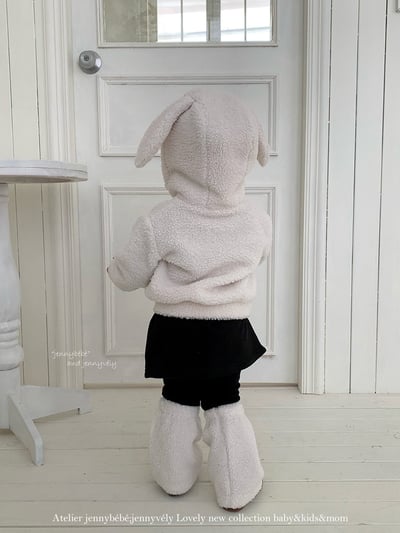 JE 655｜(80-110cm)  兔耳羊羔毛外套11