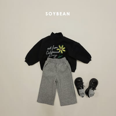 Soybean77｜(75cm-118cm) 舒適抓絨寬褲5