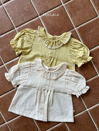 thelala49｜ (70-115) 滾邊荷葉領公主袖上衣3