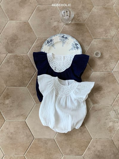 Bebe holic22｜(3m-18m) 編織領連身服2
