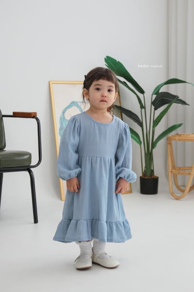 bebe nine01 (65-115) 2色簡約綁帶洋裝4