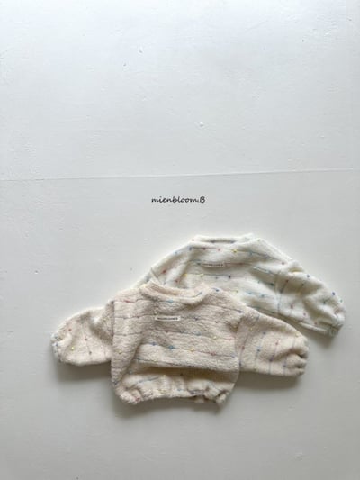 Bloom.b40｜(0m-24m/85cm-125cm) 繽紛波點刷毛上衣3