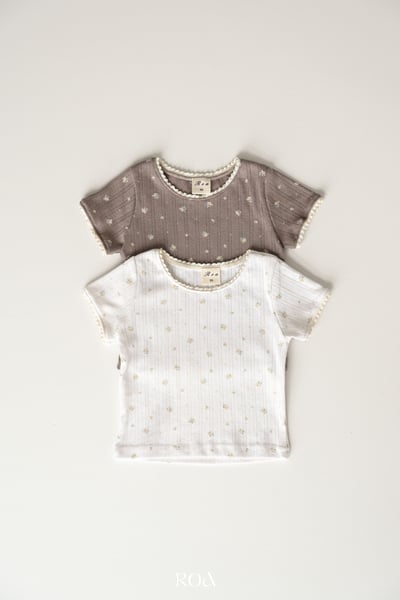 ROA25｜(6m-18m) 2色蕾絲滾邊碎花上衣3