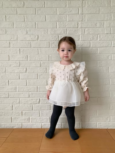 JE609｜(66cm-90cm) 碎花薄紗包屁衣12