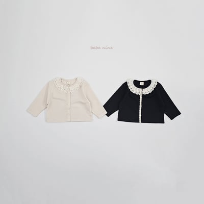 bebe nine15  (65-115) 2色蕾絲領開襟外套13