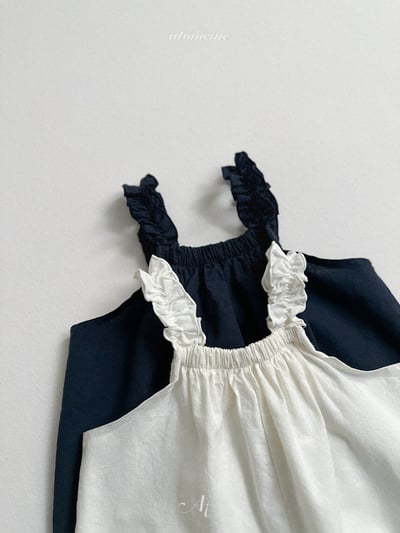 Atomeme03｜(70-110) 荷葉肩愛心口袋連身褲13