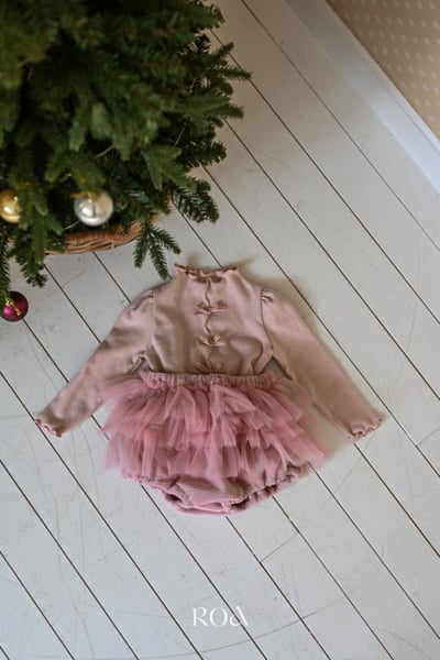 ROA39｜(6m-18m) 3色蝴蝶結緞帶捲邊上衣16