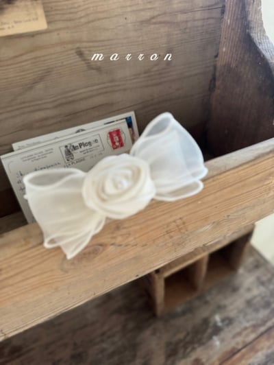 Marron40｜(free) 蝴蝶結玫瑰花髮箍2