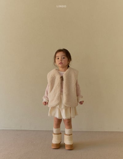 Lindo75｜(80cm-125cm) 緞帶刷毛背心17