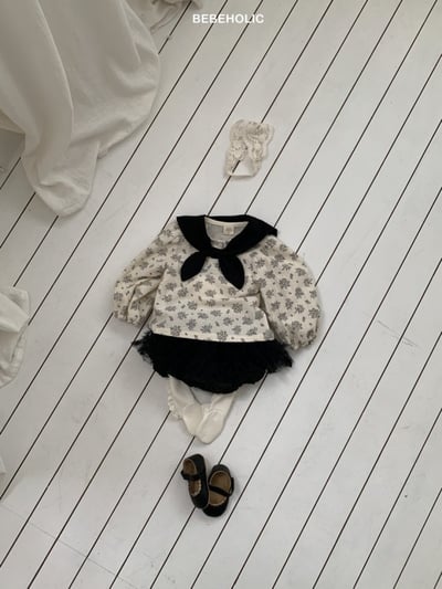 Bebe holic41｜(3m-18m) 領結碎花娃娃袖襯衫14