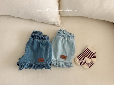 Valubebe 36｜(65-90cm) 荷葉邊牛仔褲4