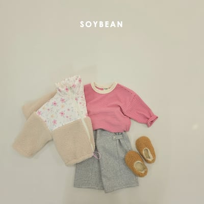 Soybean38｜(75cm-118cm) 碎花刷毛拉鍊外套15