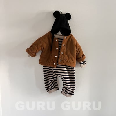 GURU GURU14｜(6m-24m) 4色夾層棉外套7