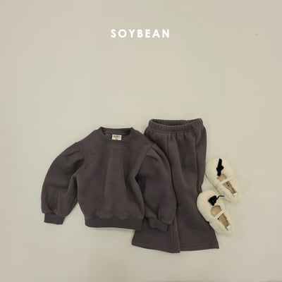 Soybean08｜(75cm-118cm) 公主袖喇叭褲內刷毛套裝12