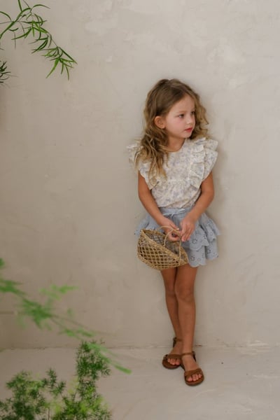 FLO08｜(75-140) 花朵蕾絲襯衫衣9