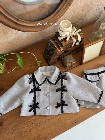 Marron54｜(1y-6y) 古典蕾絲滾邊套裝4