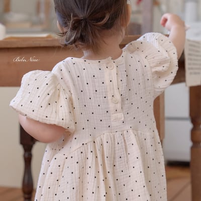 bebe nine34  (65cm-115cm) 2色點點公主袖連身裙13