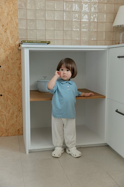 onu33｜(70cm-115cm) 波點有領上衣10