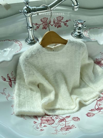 Monpetitbebe04｜(70cm-110cm) 針織羽毛上衣5