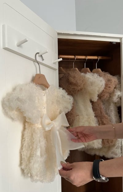 MONBEBE19｜(6m-24m) 層次薄紗綁帶包屁衣17