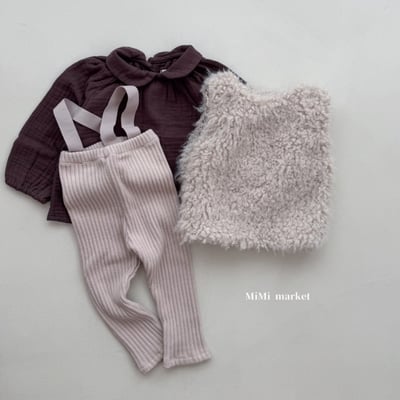 mimi market17 (65-85cm)  吊帶條紋褲2