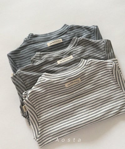 AOSTA20｜(6m-5y) 柔軟條紋上衣1