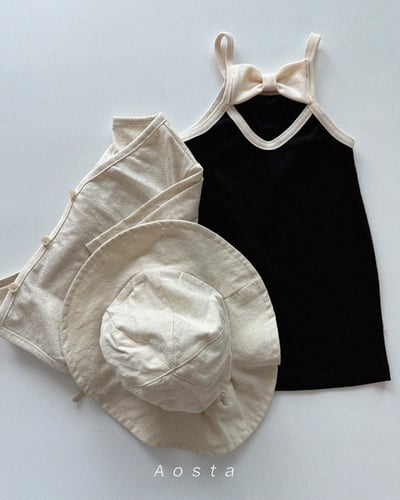 AOSTA46｜(6m-5y) 4款羅紋緞帶連身裙13