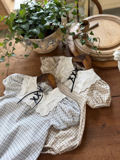 Marron01｜(3m-18m) 蕾絲蘋果套裝6