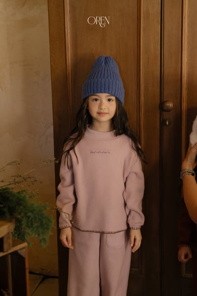 OREN28｜(85-120cm) 復古小花滾邊套裝4