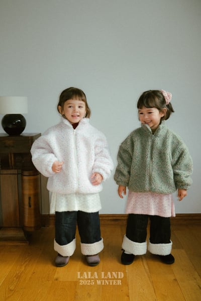 lala land44｜(75cm-120cm) 3色印花刷毛拉鍊外套5