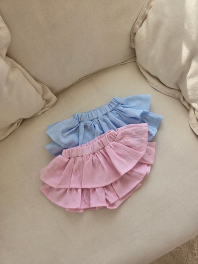 Color16｜(75-115cm) 荷葉裙擺短褲1