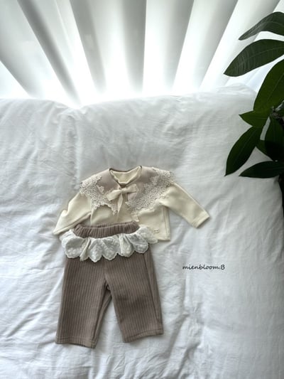 Bloom.b18｜(0m-24m/85cm-125cm) 天鵝絨蕾絲花邊上衣4