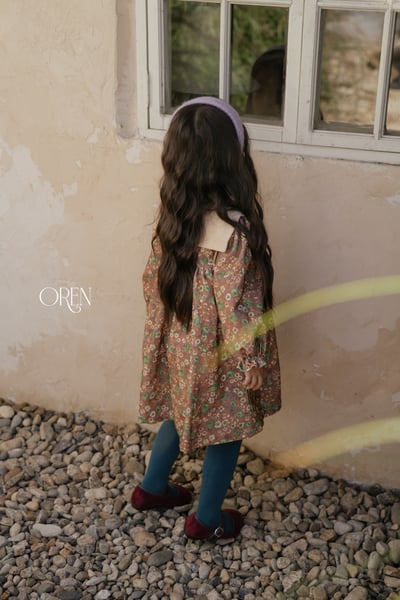 OREN22｜(85-120cm) 復古提花褲襪1