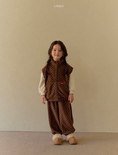 Lindo70｜(80cm-125cm) 高領磨毛波點背心19