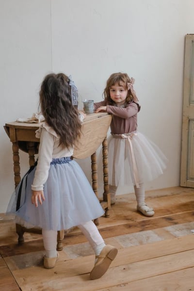 FLO19｜(75-135cm) 3色夢幻薄紗內搭褲裙8